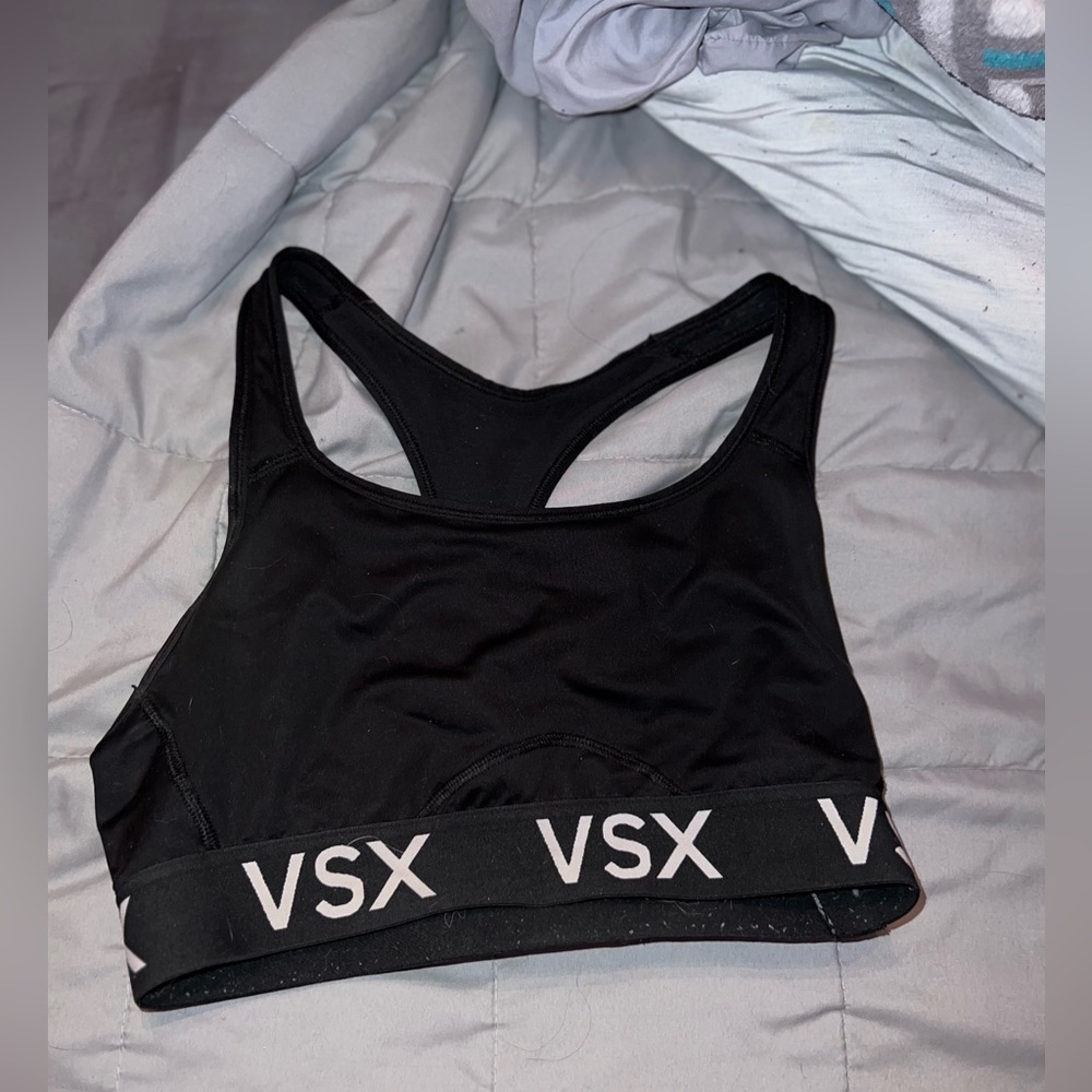 medium black victoria’s secret sport sports bra.  used and to small now !